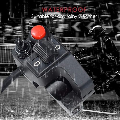 Miniatura 2 de Interruptor y botón para manubrio de motocicleta, claxon y luz intermitente para motocicleta, aleación de aluminio, 78 pulgadas