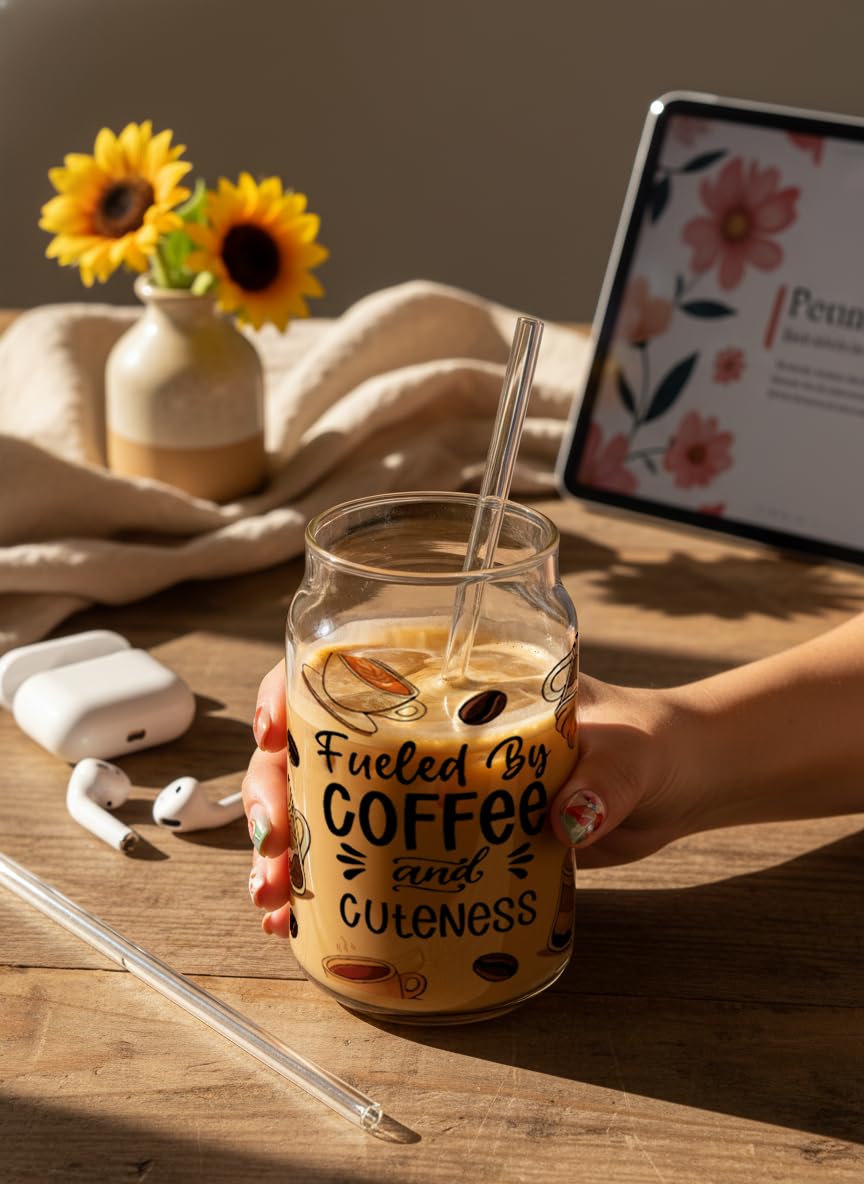 1219 AVENUE Can Shaped Sipper 500ml| Pooh| Tumbler with lid and Straw (Coffee and Cutness) 1