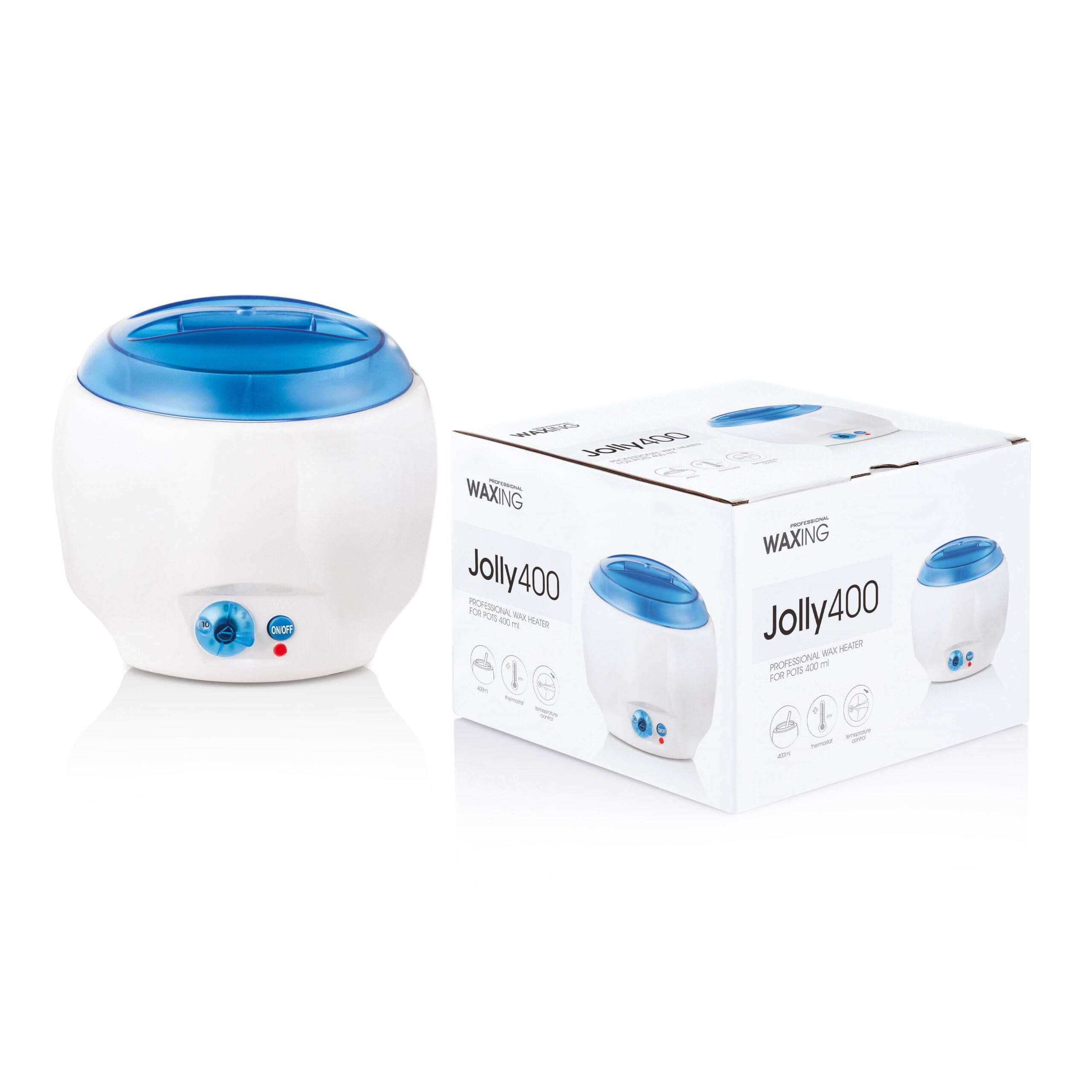 Scaldacera Professionale per Barattolo 400ml con 100 Strisce Mussola e 50 Spatole in Legno