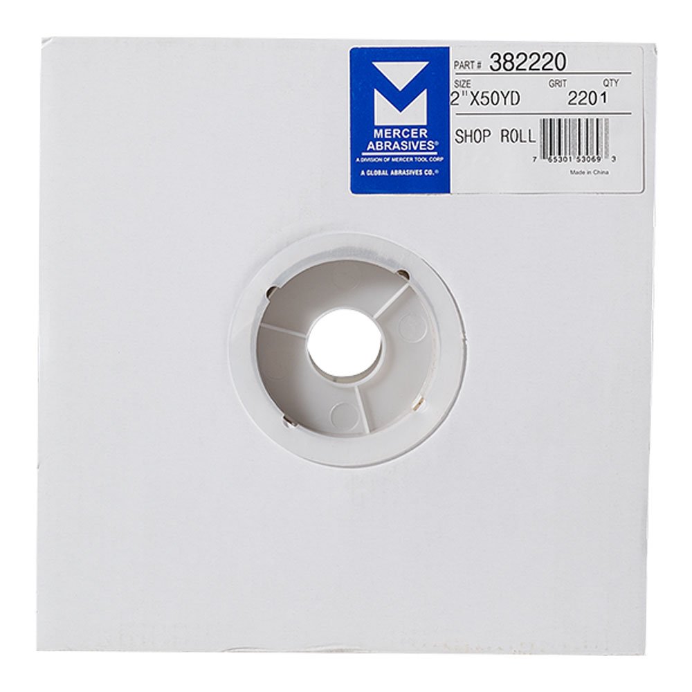Mercer Industries 382220 220 Grit Shop Roll, 2"/50 yd, 2 - Inch