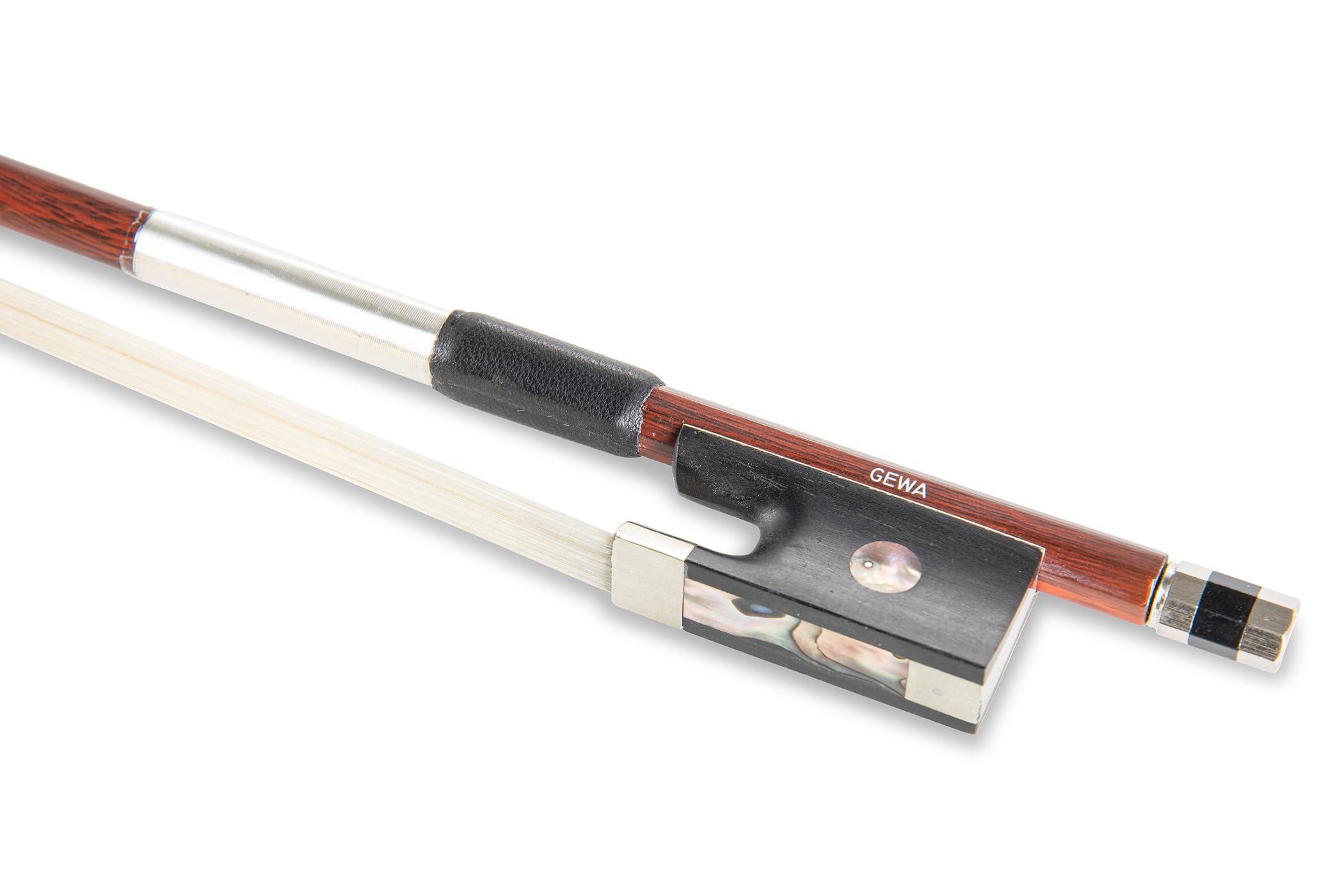 GEWA Violin Bow Carbon Student 3/4 - Wood Look Dark Brown - Ebony Frog - Natural Hair, Brown wood look - Image 2