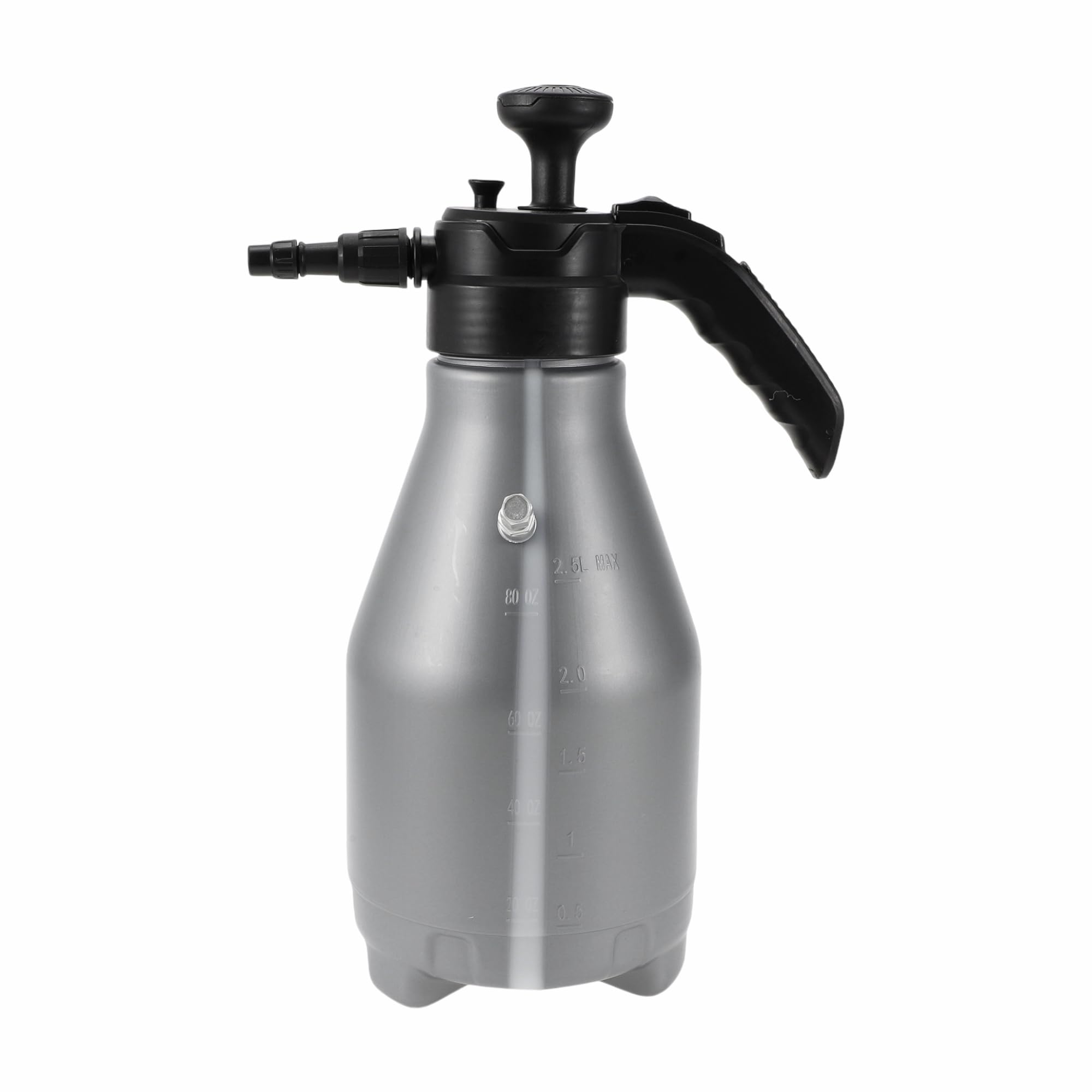 Pulverizador De Espuma Gris Para Coche Hogar Jardin Plastico | Tamano 36x14cm, Capacidad 2.5L, Bomba Manual, Gatillo Bloqueable, Rociado Automatico, Espuma Rica, Ligero Y Compacto