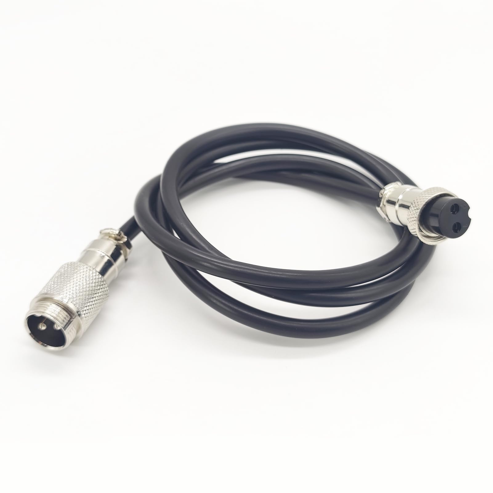 Cable GX16 de 2 pines macho a hembra de 32.8 pies, cable de aviación GX16 de 2 pines para montaje en panel, adaptador de conector de aviación de metal circular hembra a macho (10 metros)