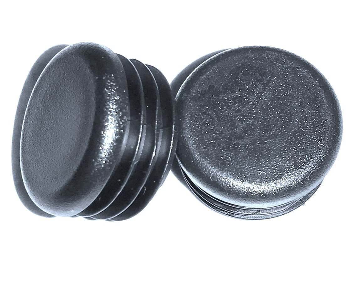 Juvielich 20PCS Plastic Plug Outer Diameter End Caps Tube Inserts Round Furniture Table Chair Legs Floor Black 38mm