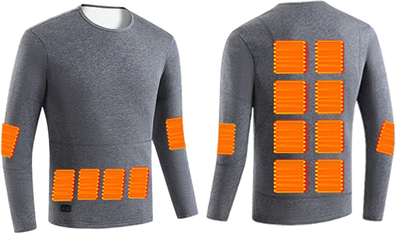 Mens Electric Heated Thermal Underwear Set,Travel Heated Pants and Tops Winter Outdoor Underwear with 14 16 30 Heating Zones