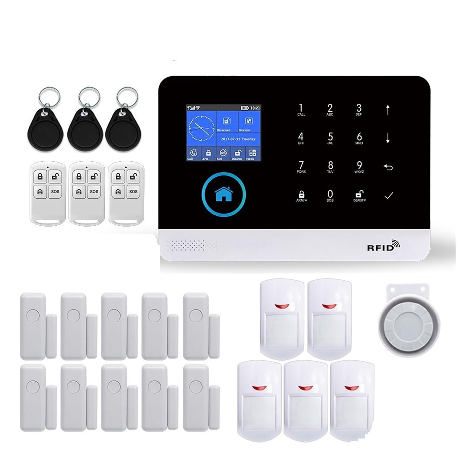 CUDTAPI GSM Home Security Alarm System With Wireless Pet-proof PIR Motion Sensor Detector Burglar