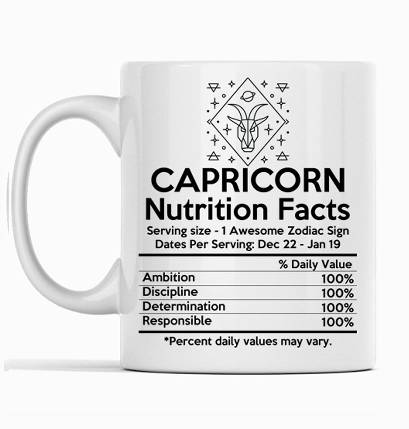 Capricorn Mug Constellation Design Zodiac Mug Gift For Women and Men, Birthday Christmas Gifts