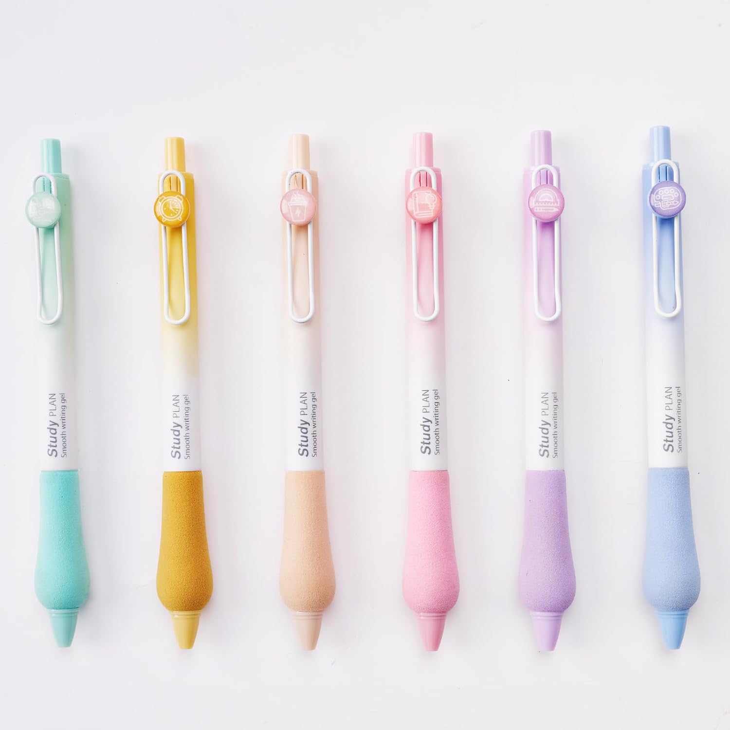 6 Pcs Gel Pens, 0.5mm Fine Point Smooth Writing Black Gel Ink Pen Set, Retractable Ergonomic Pens with Grip, Grip Pens for Better Journaling, Note Taking, Planning, Studying – Decent & Luxury Design