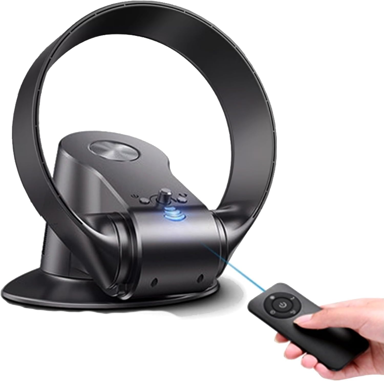 Bladeless Fan, Wall Mounted Fans, 12 Inch Silent Wall Mount Fans with Remote Control and Timer, 90° Oscillating Home/Commercial,White