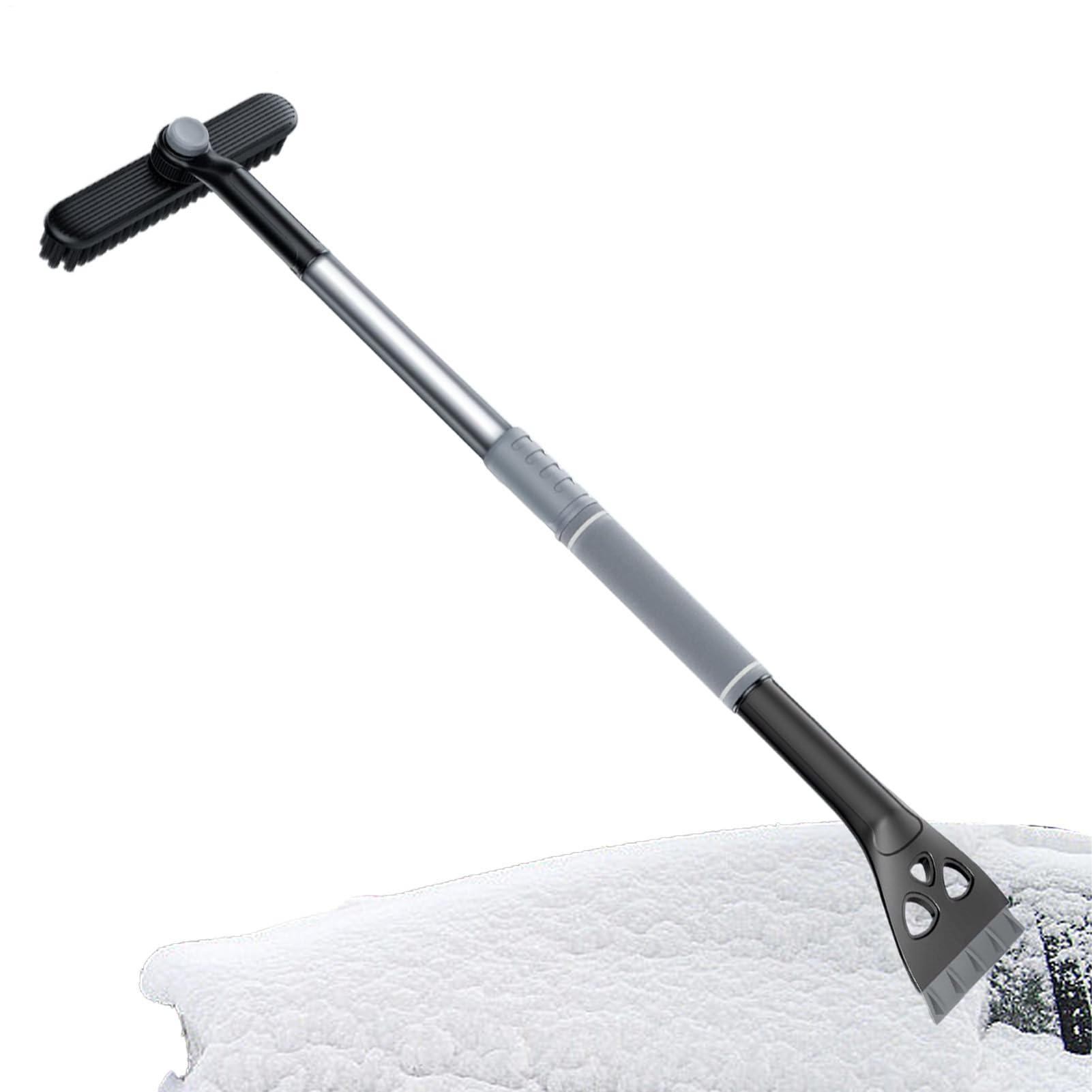 Rascador Y Cepillo para Nieve de Coche Pala Extensible con Empuñadura de