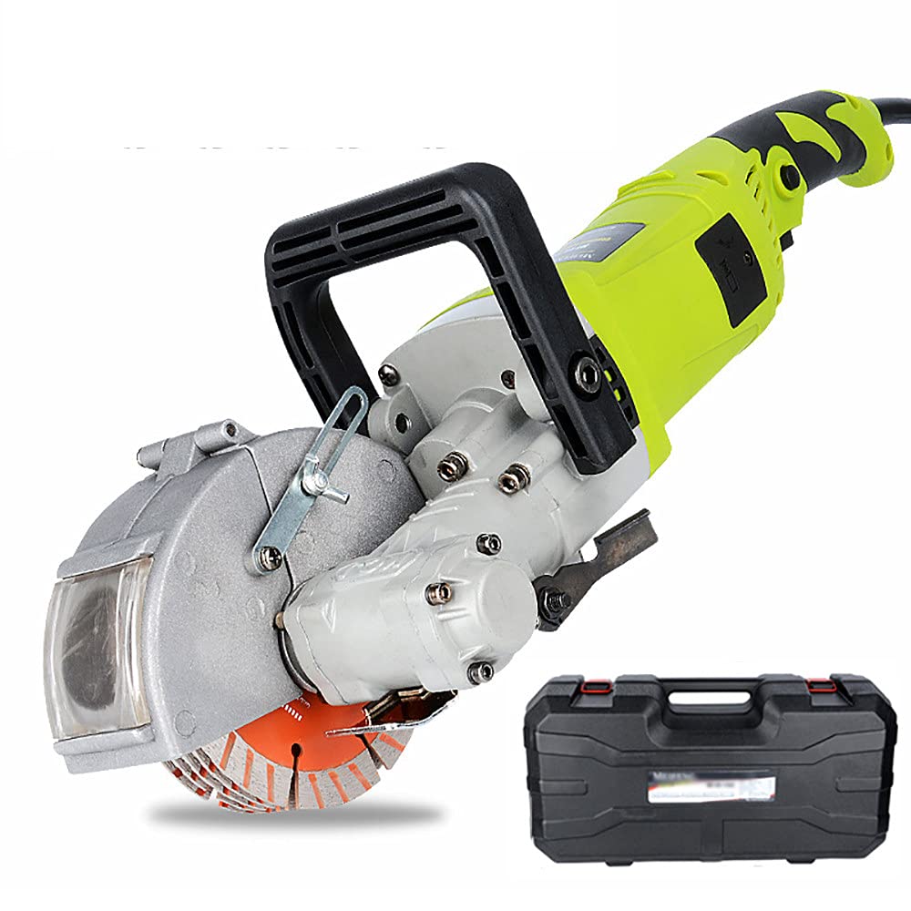 Rozadoras EléCtricas, MáQuina Ranuradora De Pared Industrial 4000W, MáQuina Cortadora De Pared De Barras De Acero Para Baldosas De MáRmol, 125 Mm, 7500 Rpm, Profundidad: 37 Mm, Ancho: 33 Mm