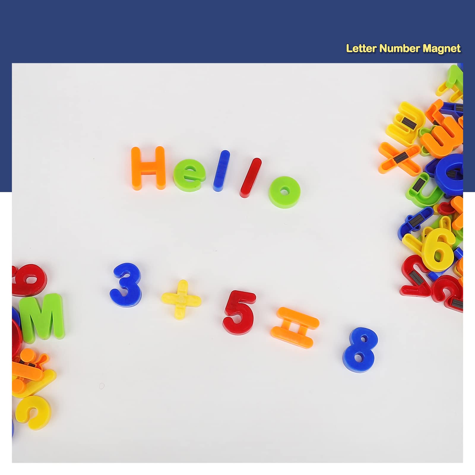 kramow Magnetische Buchstaben und Zahlen set-106pcs, ABC Alphabet Magnete für Kinder,Lernspielzeug für Kinder,Geschenk