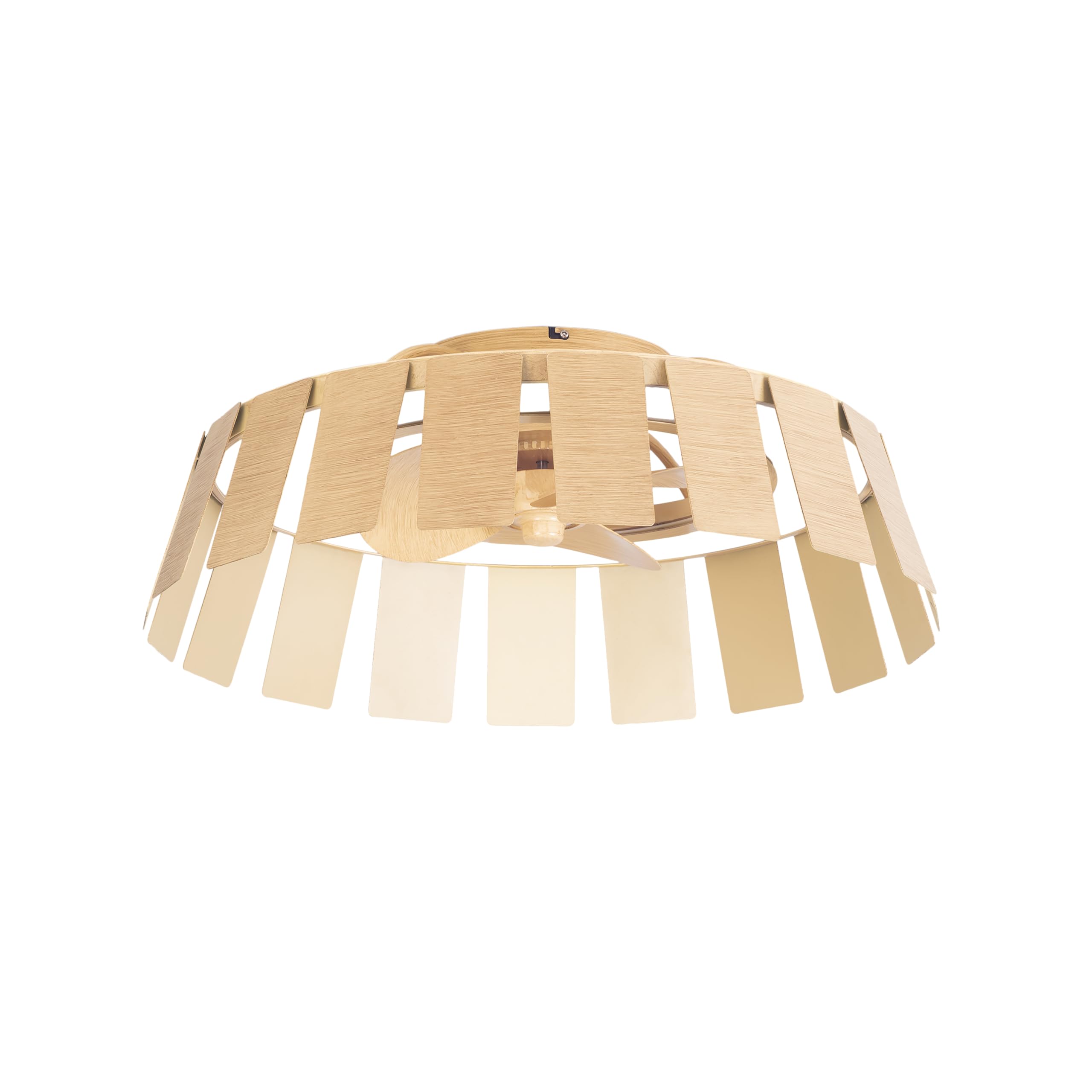 FORLIGHT - Ventilador de techo Flip con luz LED Efecto Madera TW 2700-6000K IP44 28W