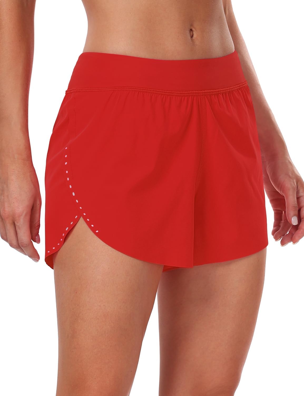 HeyNuts My Pace Running Shorts for Women, Mid Waisted Reflective Athletic Shorts Lined Workout Shorts 3" - Image 4