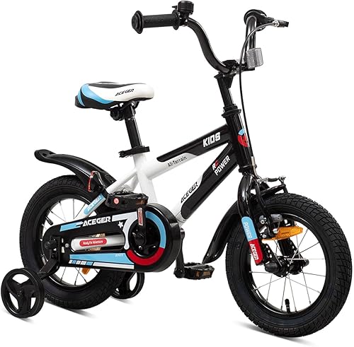 Miniatura 9 de ACEGER Simon - Bicicleta infantil para niños y niñas, unisex, para niños de 3 a 13 años, bicicleta para niños de 12, 14, 16, 18 pulgadas, con ruedas