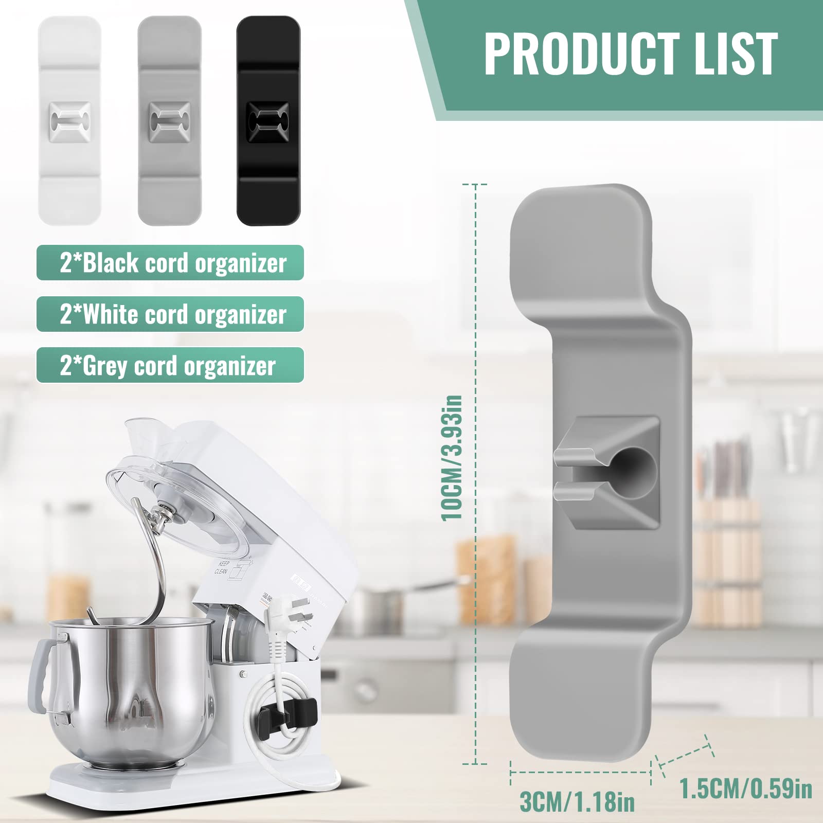 Organizer Per Cavi Autoadesivo A Forma Di Farfalla | Set Da 8 Pezzi In Silicone TPR Alimentare | Per Tenere In Ordine Cavi Elettrodomestici In Cucina