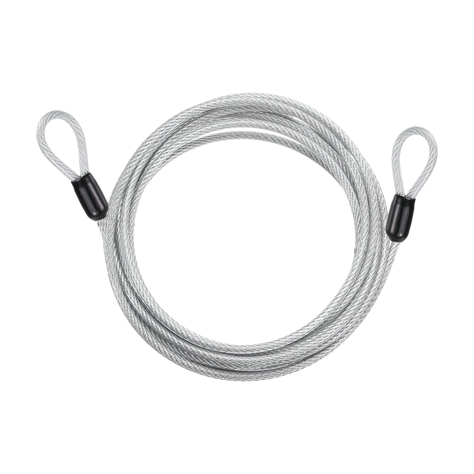 PATIKIL Security Cable Lock (4mm Dia 2.8 Meters 35kg Load, Silver)