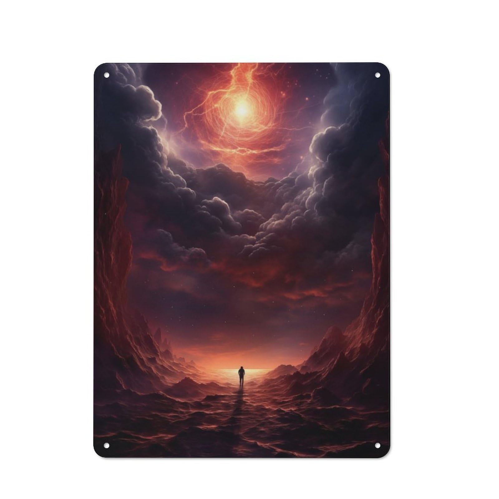 Junmoney Epic Mysterious Universe Tin Wall Plaque 40X30cm With For Kitchen Or Home Bar, Suited To Kitchen Decor Lovers