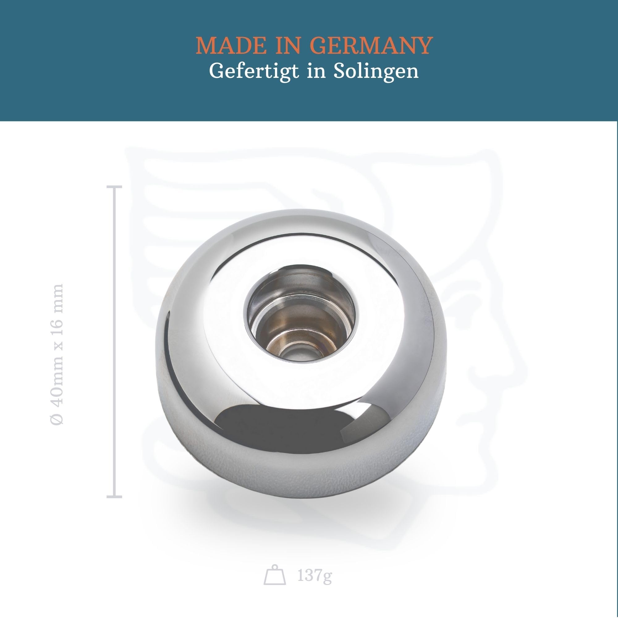 MERKUR 2381 Shaving Set with Stand Glossy Chrome | Three-Piece Razor with Straight Cut | Ideal for Wet Shaving | Die-Cast Zinc | Brass Handle | Made in Germany