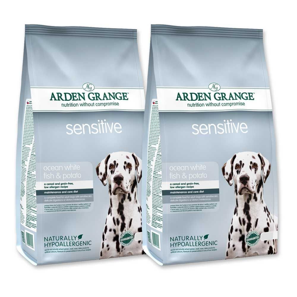Arden Grange Sensitive Fish & Potato Adult Dog Food - 2 x 12kg
