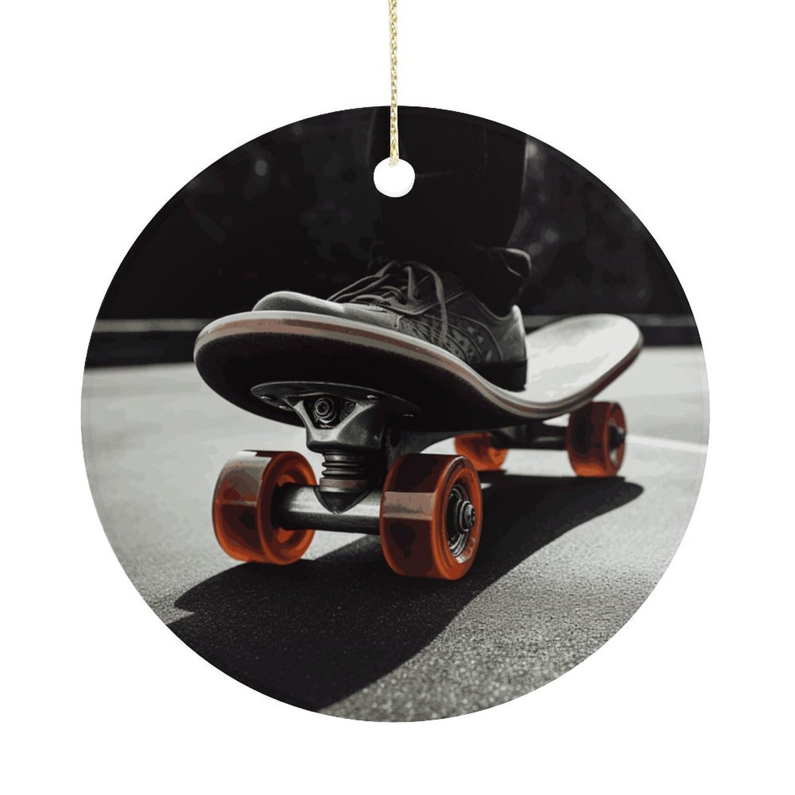 Adfgyerh Women's Style Skateboard Wheel Hanging Ceramic Ornaments, Christmas Tree Decorations, Funny Home Decor Gifts For Sisters & Work Best Friends