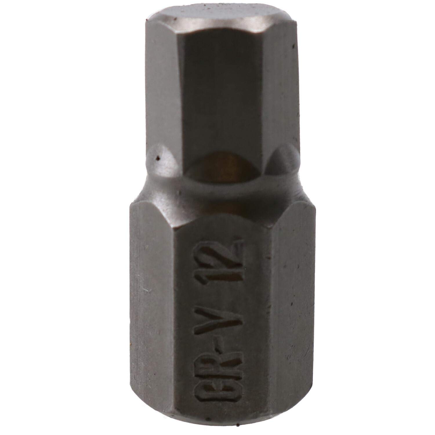 Ab Tools 12Mm Hex Allen Key Bit 30Mm Length 10Mm Shank Chrome Vanadium Hardened Tip