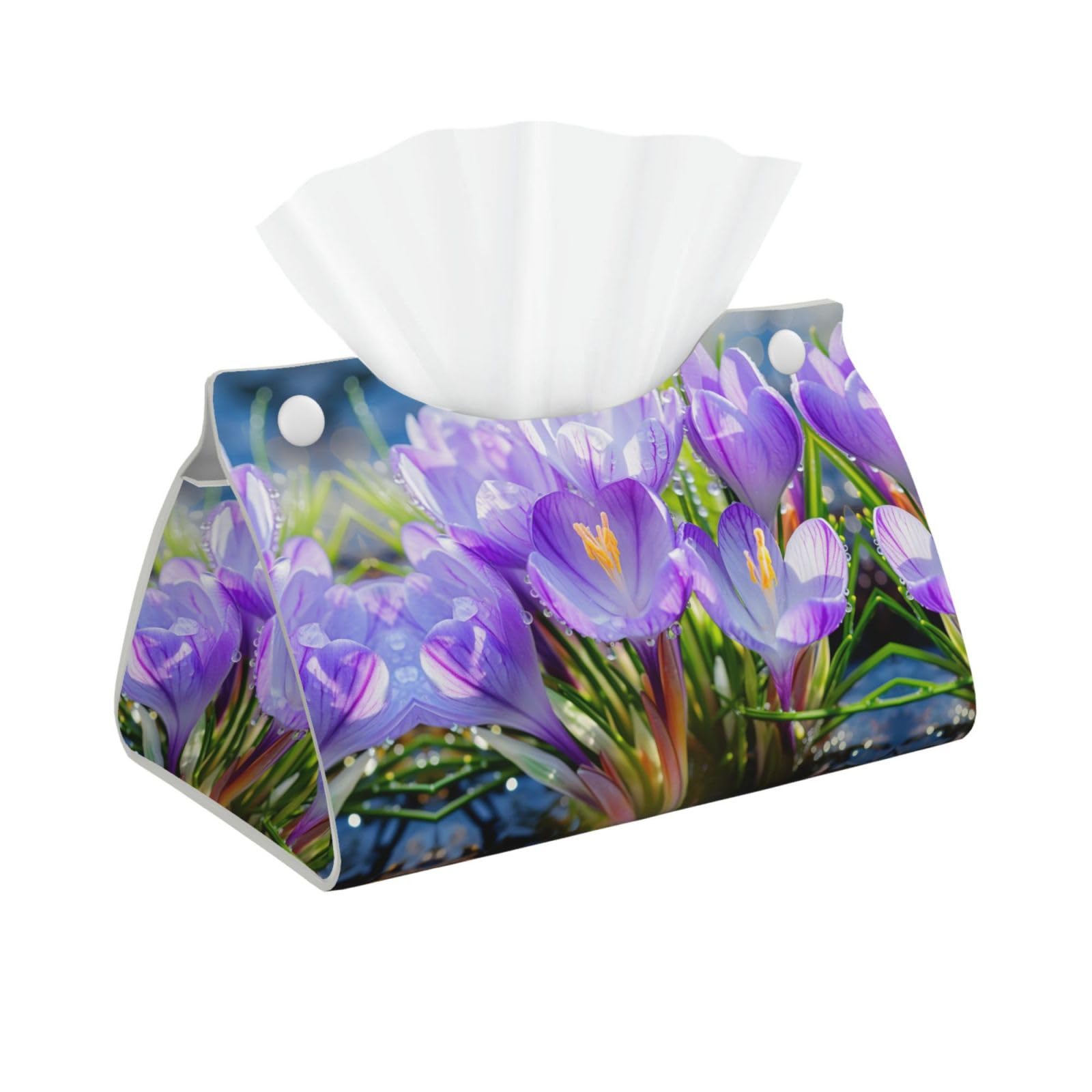 Decorative Tissue Box Cover Saffron Tissue Box Holder Aesthetic Leather Storage Organizer Box for Bathroom Vanity Tabletop Night Stands Office Funny Home Decorative Tissue Case