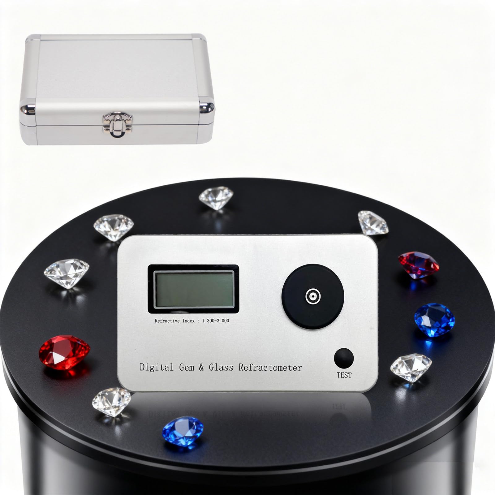 Gem Identification Tools with Refractive Index 1.300-3.000, High Accuracy: 0.001 and Low Measurement Error: ±0.005, Professional Gemstone Tester for All Jewels