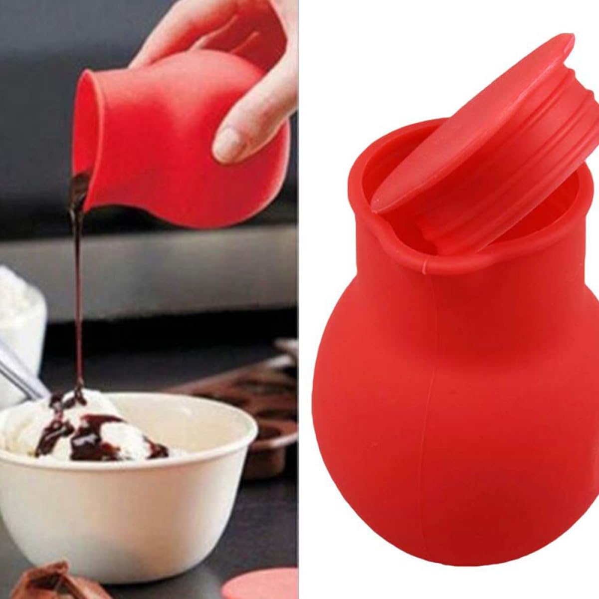 NAMOARLY 2sets Sauce Milk Microwave Baking Pot Milk Butter Warmer Pot Silicone Melting Melt Butter Tool Baking 2pcs*2