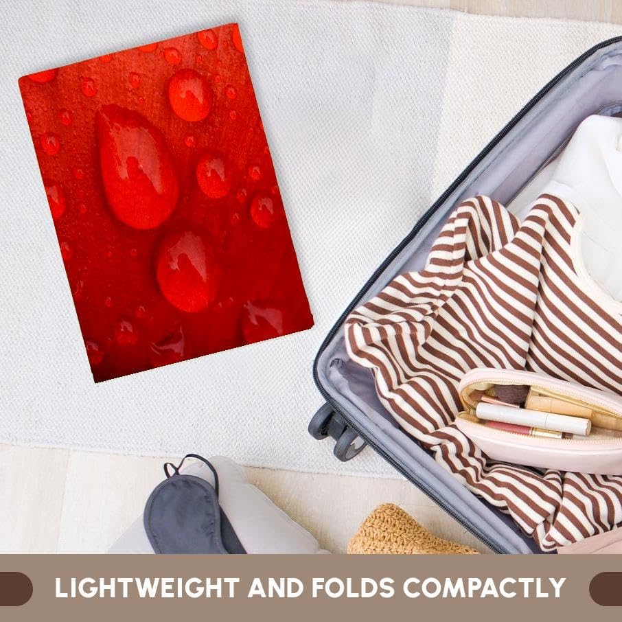 Miniatura 6 de Toalla de mano con diseño de pétalos de tulipán rojo con diseño de rosa 3D, 15 x 22 pulgadas