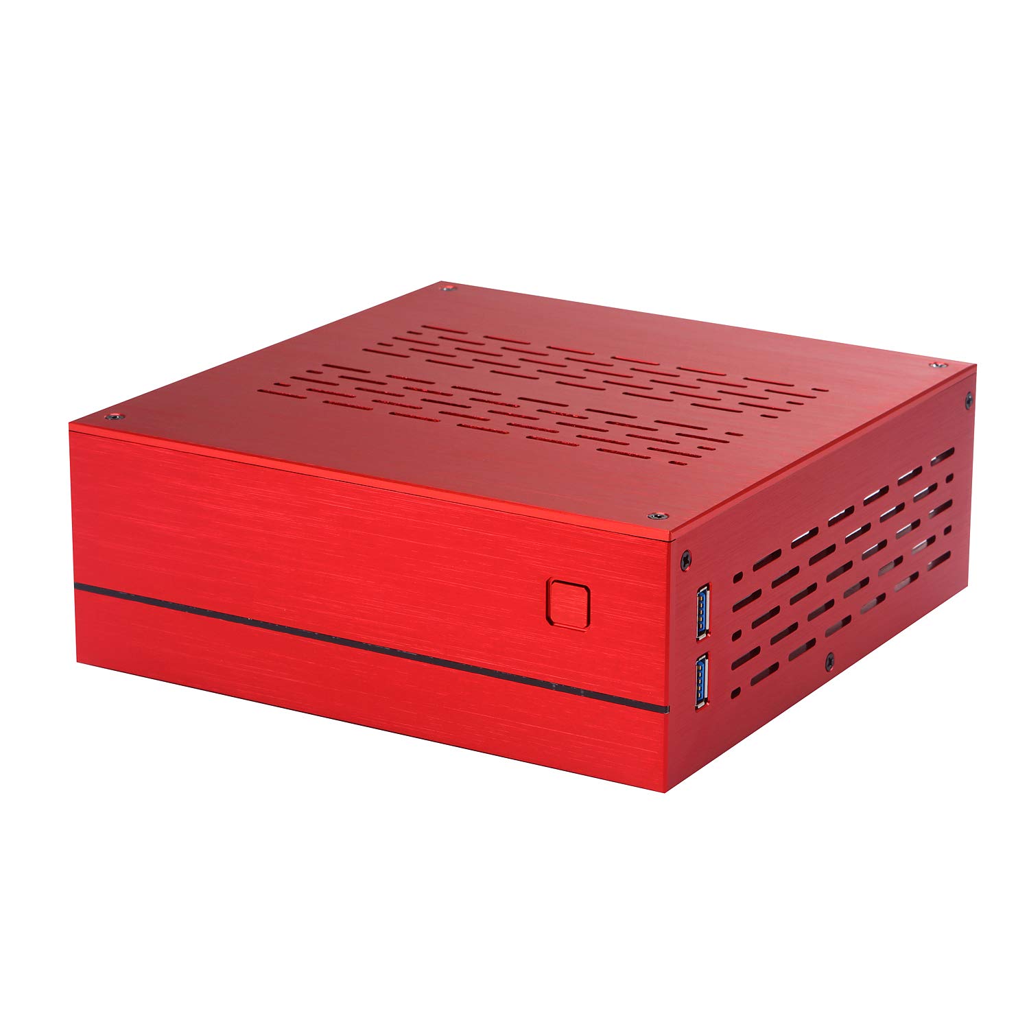 A01 Aluminum Mini-ITX HTPC Desktop Computer Chassis (Red Aluminum)