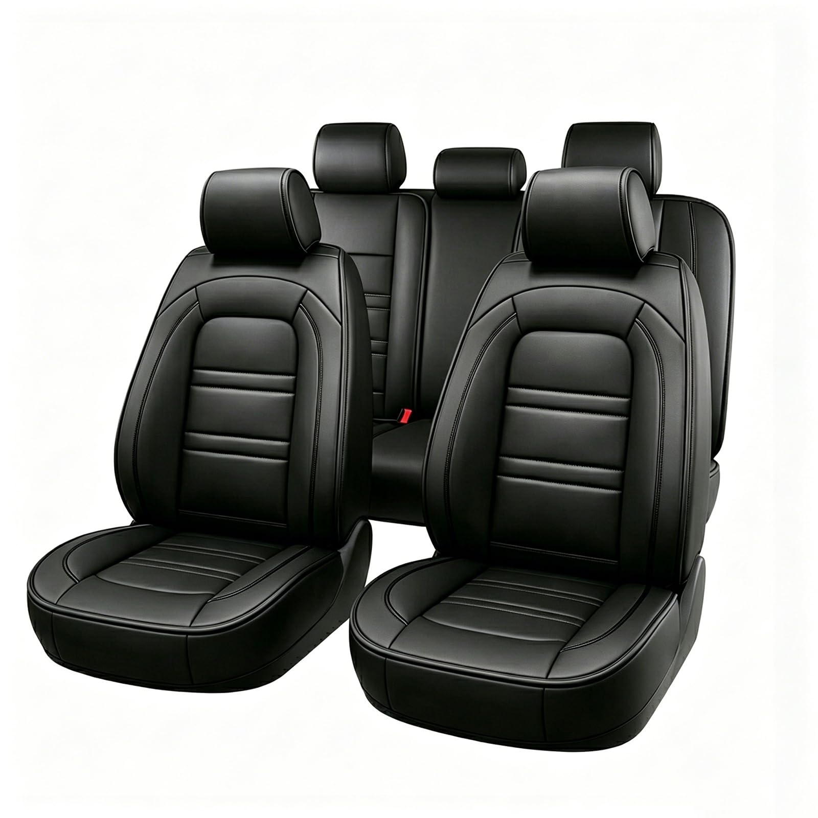 RFUJBPDZA Leather Car Seat Covers Full Set, For Peugeot 3008 E3008 P64 2024-2026 Luxury Faux Leather Interior Protector Breathable Airbag Compatible Automotive,C