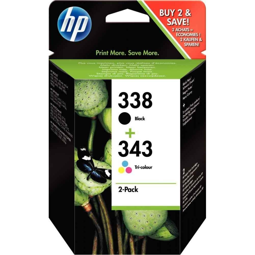 CARTUCCE DI STAMPA HP 338/343 - PACCO MISTO