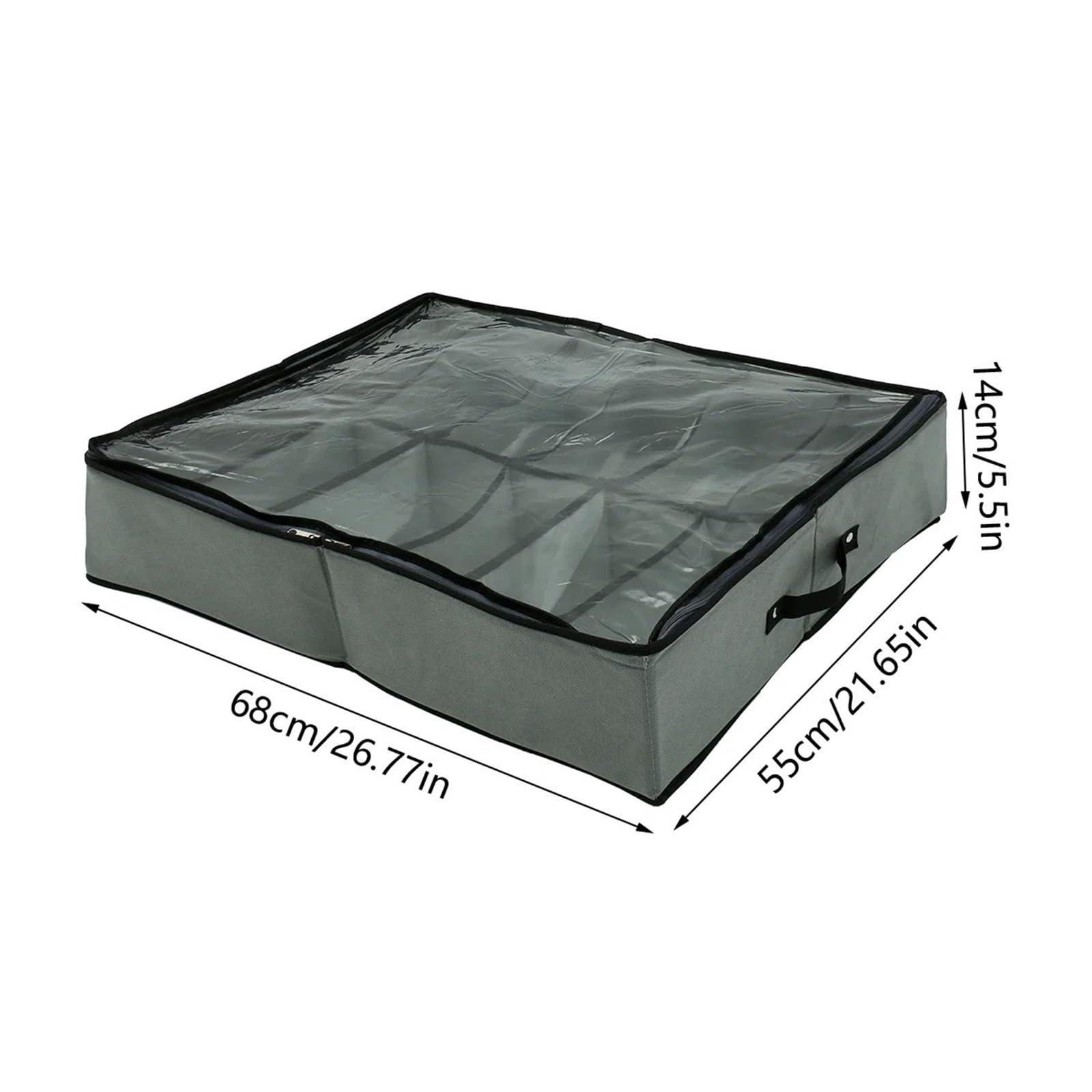 Organizzatore Di Scarpe Sotto Il Letto Borse portascarpe sottoletto Scatola portascarpe sottoletto di grande capacità da 45 litri con manici rinforzati e coperchio trasparente Per Risparmiare Spazio