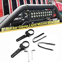 Vista 2 de DaSen Soportes de montaje de abrazadera de tubo de barra de luz LED ajustables de 2 pulgadas compatibles con Polaris RZR Ranger la mayoría de ATV