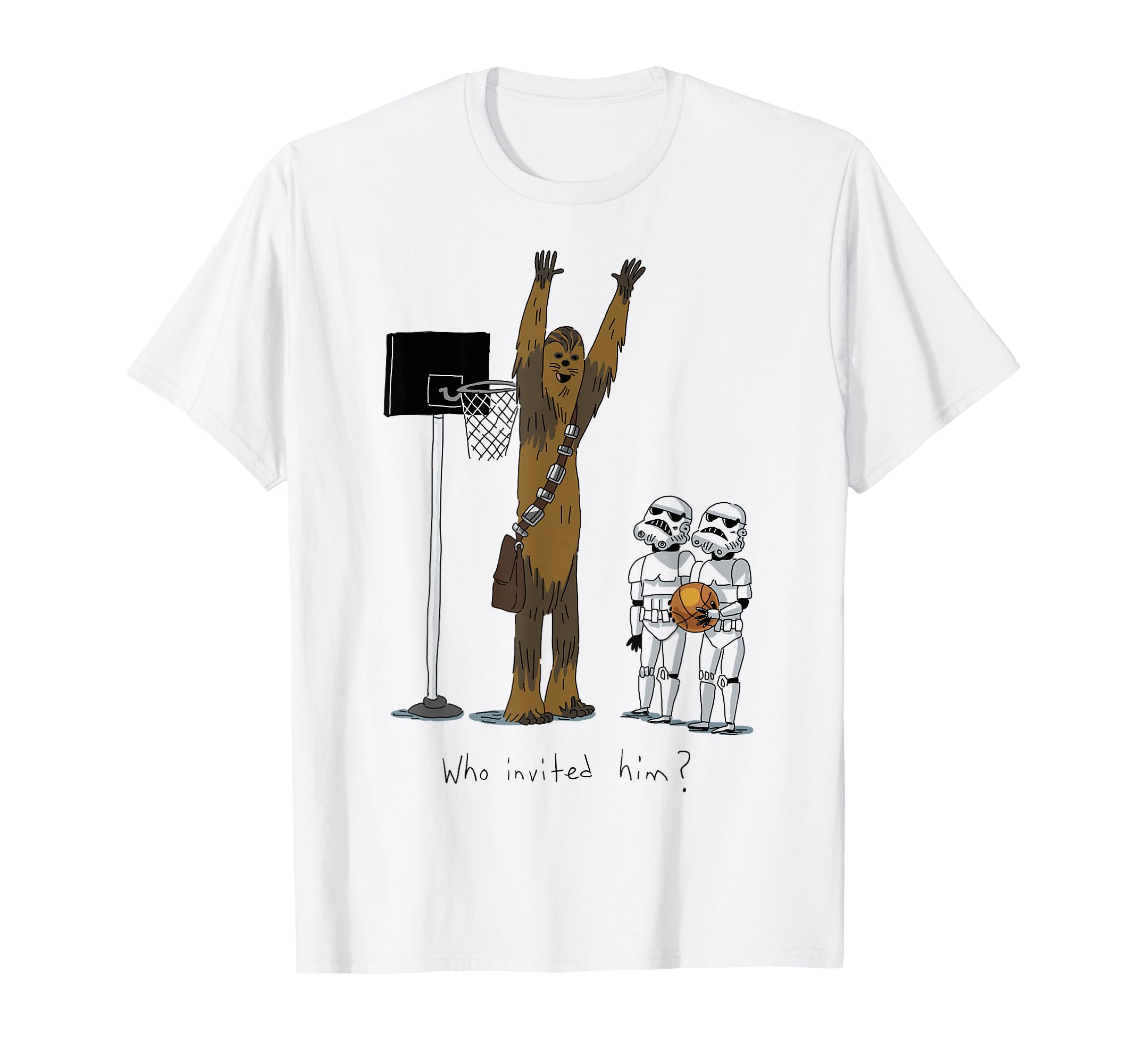 Chewbacca Basketball Who Invited Him Disney+ T-Shirt