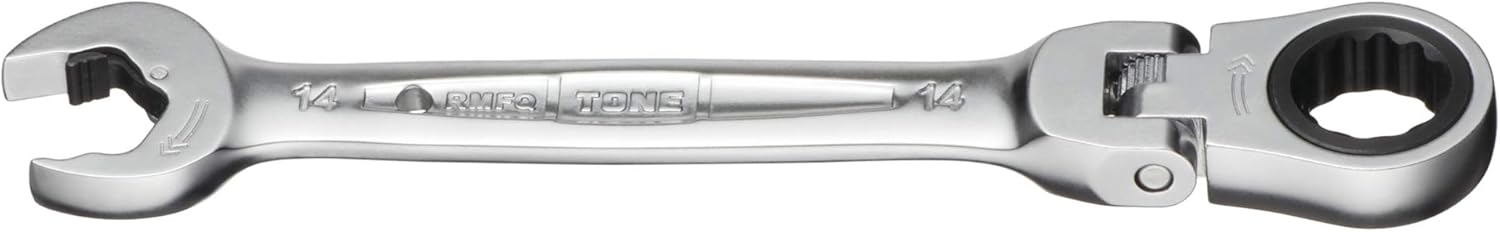 TONE Ratchet Ring Wrench Ratcheting Spanner Head Flex Head Set RMFQ-14 14mm