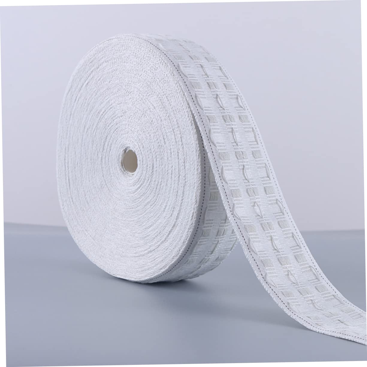 PRETYZOOM 50m Sangle de Rideau Accessoires pour Rideaux Bande de Renfort Ruban pour Plis de Rideaux Non Tissé Blanc Œillets à Perforer Ceintures