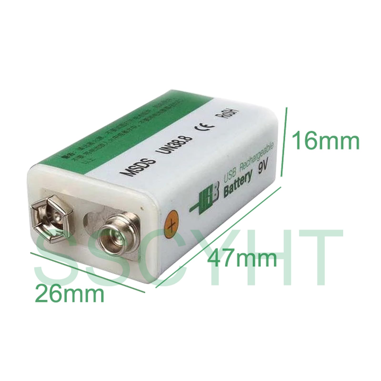 Batterie Rechargeable au Lithium 9 V 6800 mAh 6200 mAh 5500 mAh Chargement USB Batterie carrée Li-ION 9 Volts pour Batterie de Secours pour Microphone multimètre Jouet