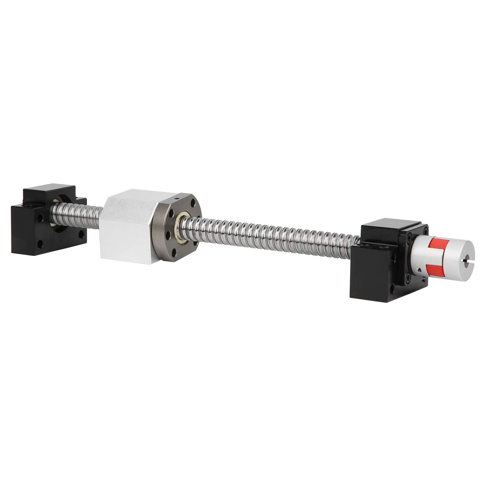 Akozon Set di Viti a Ricircolo di Sfere Rullate in Acciaio con Cuscinetti Ad Alta Precisione Modulo Guida per Tavolo di Scorrimento Lineare 16051605-250 Accessori Professionali (1605-250)