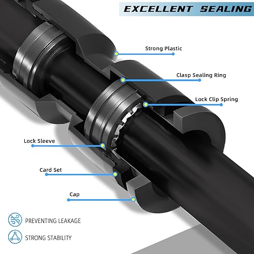 Miniatura 4 de 30 emisores de riego por goteo a presión para tubos de riego de 14 de pulgada, emisores de goteo de vórtice ajustables de 360 grados con estaca,