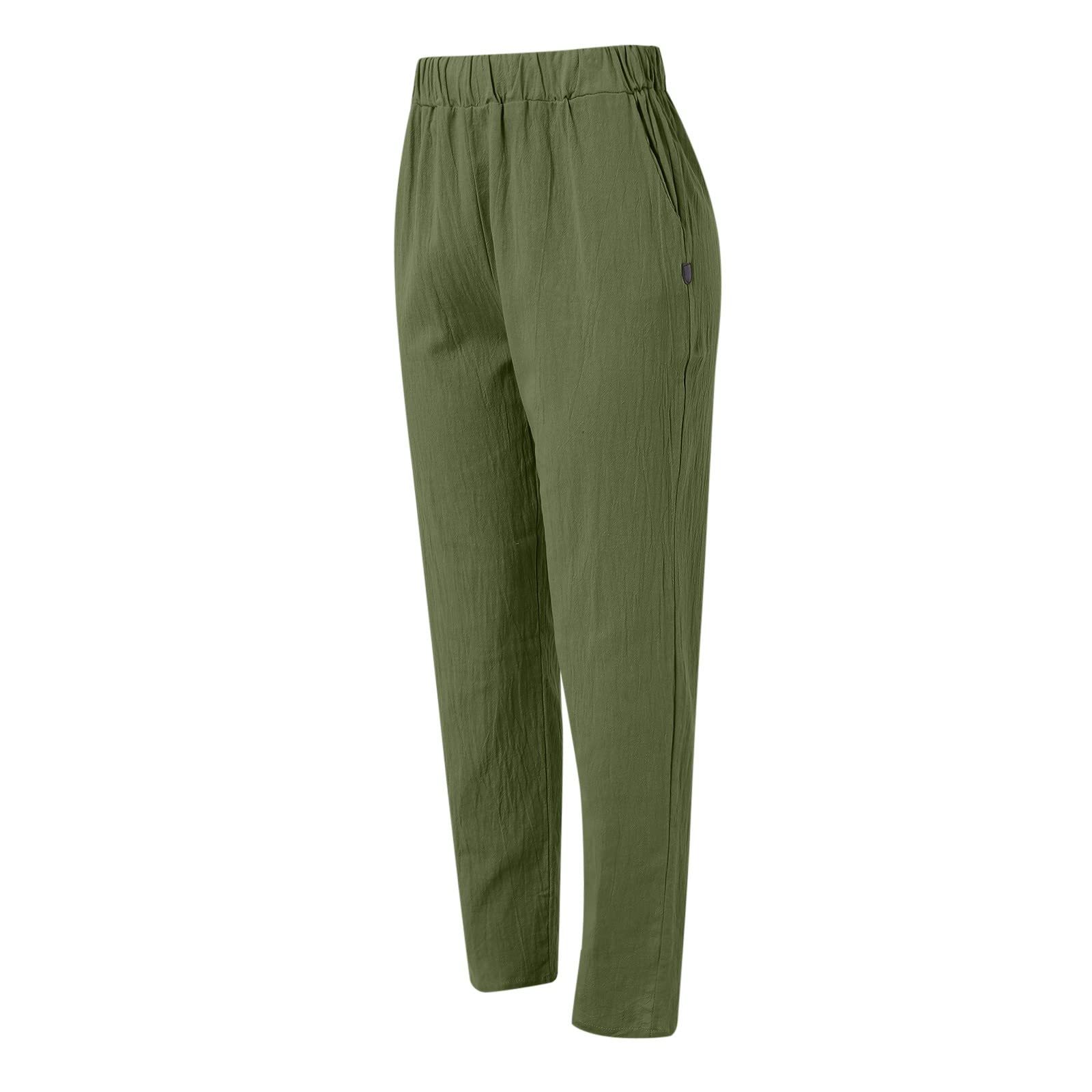 Sommerhose Damen Leicht Freizeithose Weites Bein Elastic Leichte Strandhose Freizeithose Culottes Hosen Stoffhose Sommerhose Hohe Taille Mit Tunnelzug Und Taschen Damen Leinenhosen Mit Hoher