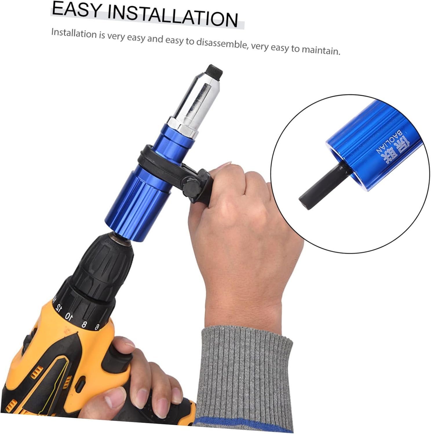 Rivet Gun Accessories Kit Electric Rivet Conversion Connector Riveting Tool