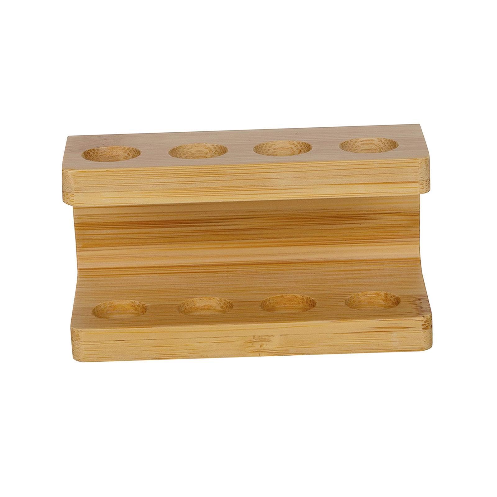 TWISAXC Toothbrush Heads Holder Elegant Bamboo With Durable Multi Compartments Boosting Organization Effectively In Bathroom Bathroom Accessory Toothpaste Dispenser Organizer