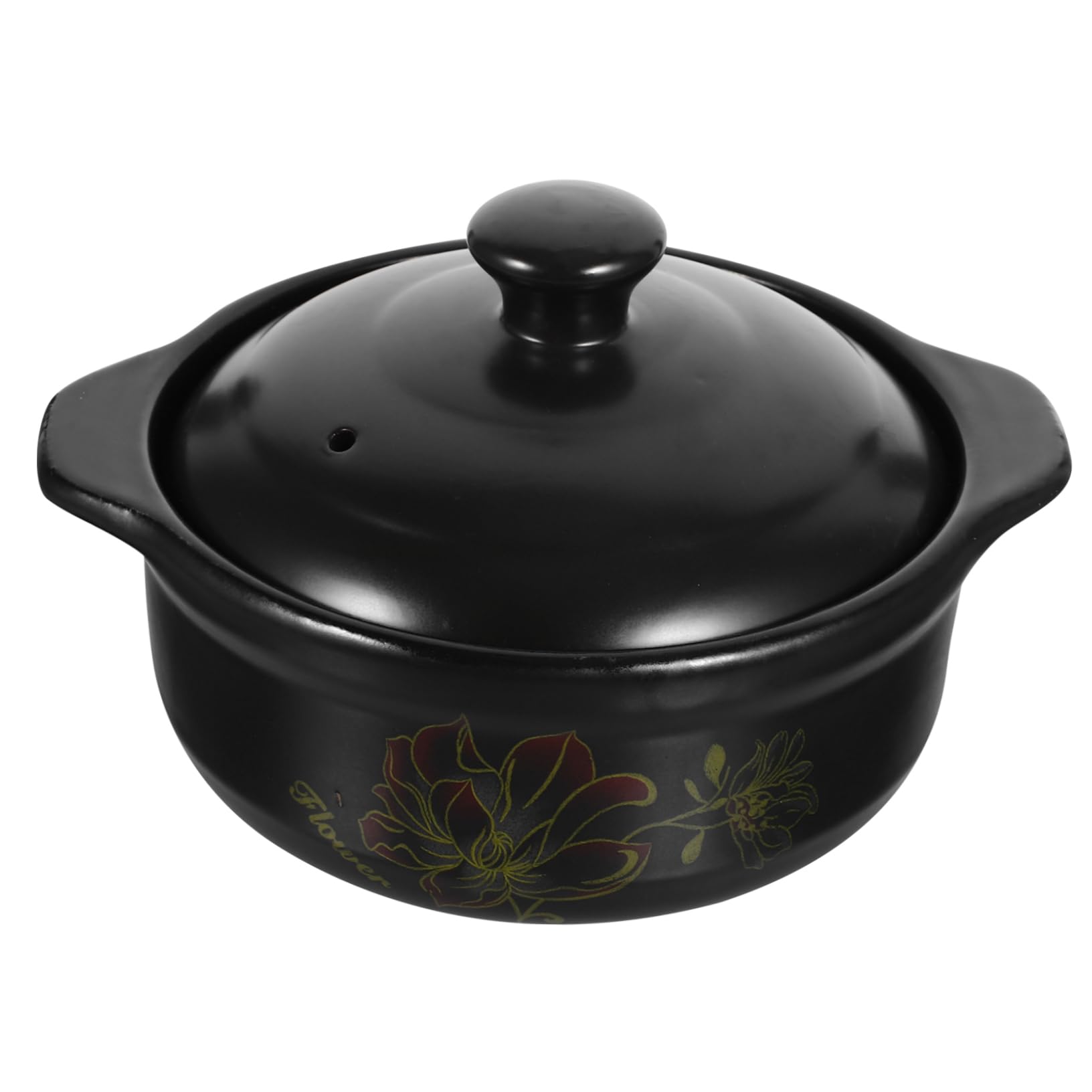 Casseruola in Ceramica da 1100ml Coperchio, Riscaldamento Uniforme e Mantenimento del Calore, per Zuppe e Cottura in Cucina