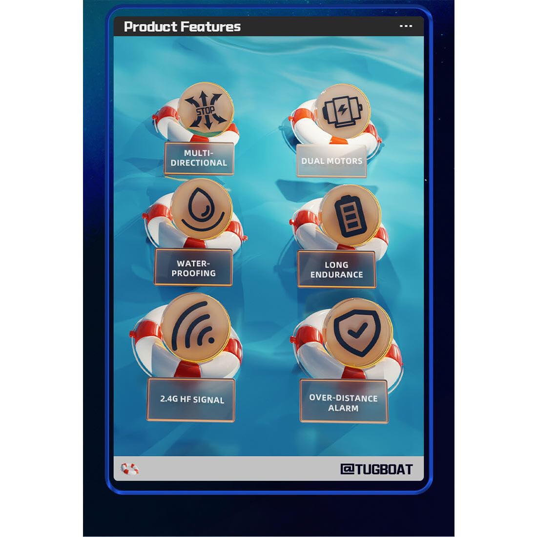 NULA Barco teledirigido turbojet 1:72, 8 km/h, rápido, impermeable, eléctrico, modelo de remolcador para piscinas, lagos, ríos, lancha rápida, regalo para adultos y adolescentes