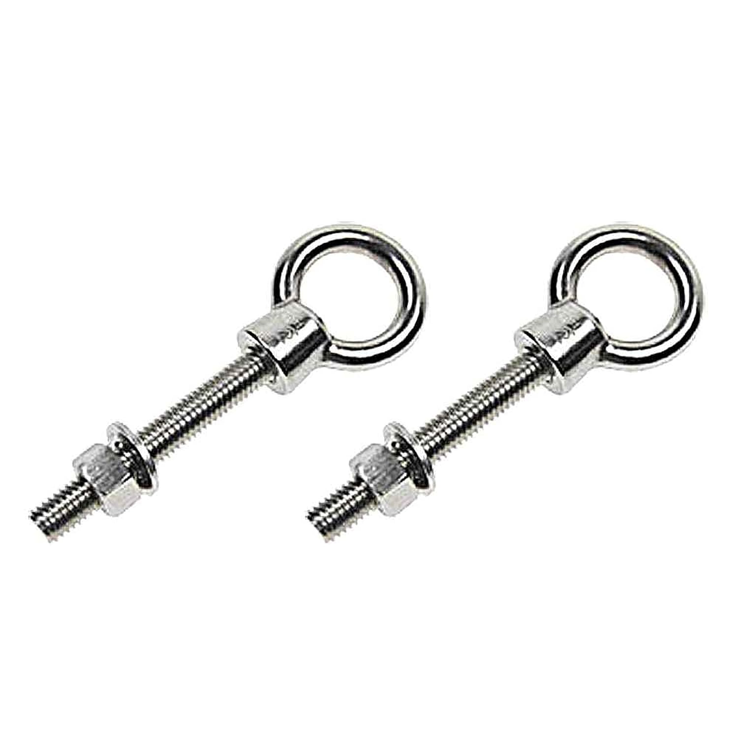 US Cargo Control Stainless Steel Shoulder Eye Bolts - Type 316-1/4" x 1-9/16" L - 2 Pack