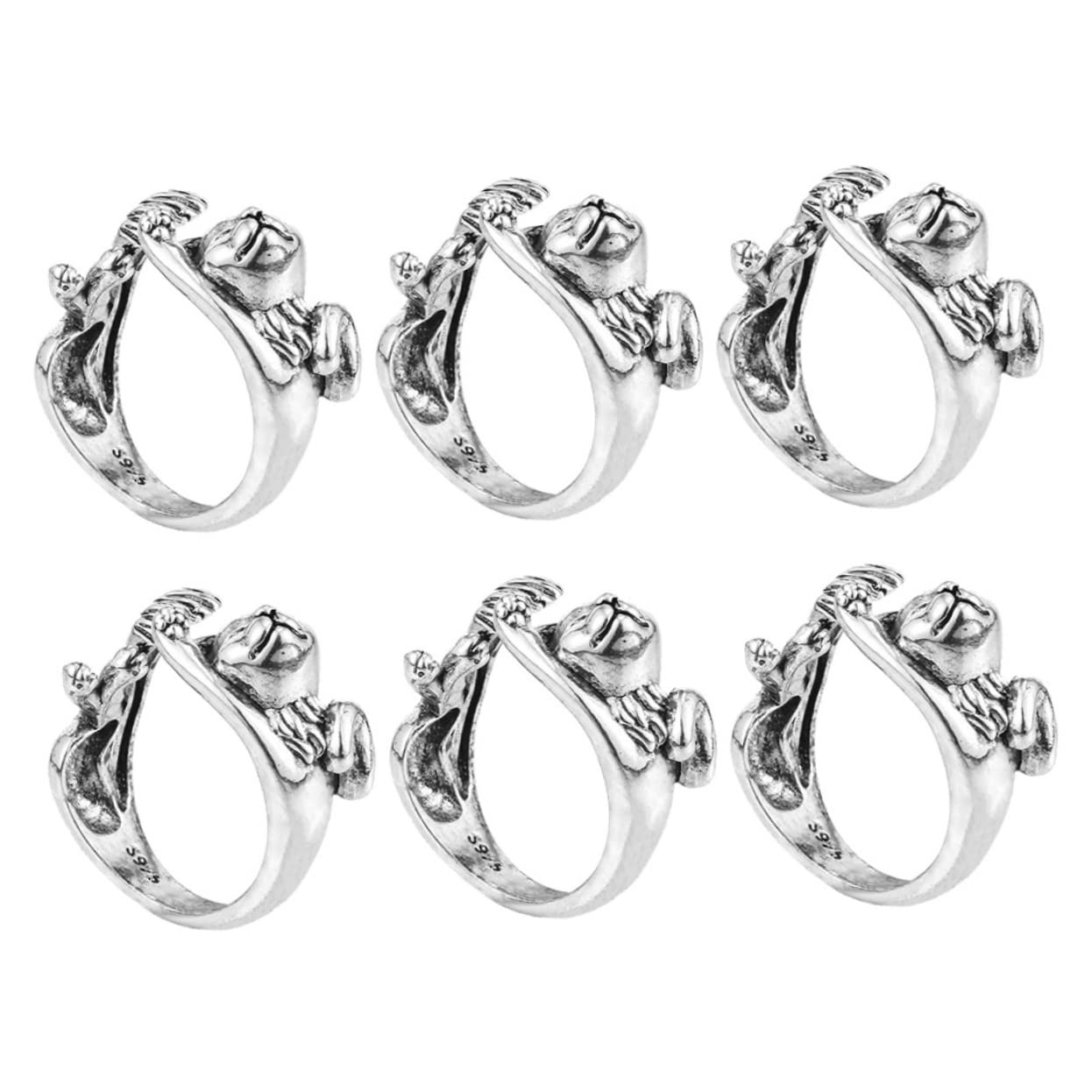 Anillos Para Tejer Ajustables (pack De 6) - Ideales Para Ganchillo, Diseño De Gato, Protección Para Dedos