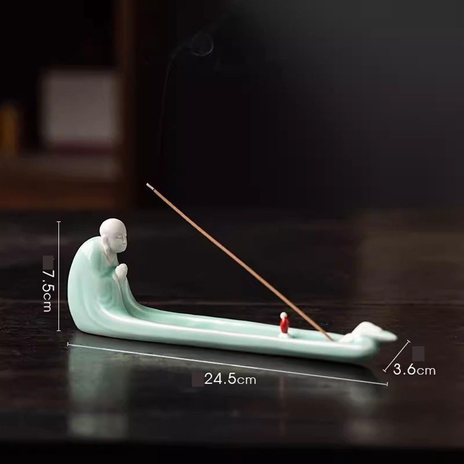 Bruciatore di Incenso Porta incenso, bastoncini di incenso, incenso zen, bruciatore di incenso decorativo in ceramica, incenso per interni, incenso per studio e camera da letto, supporto per bruciator