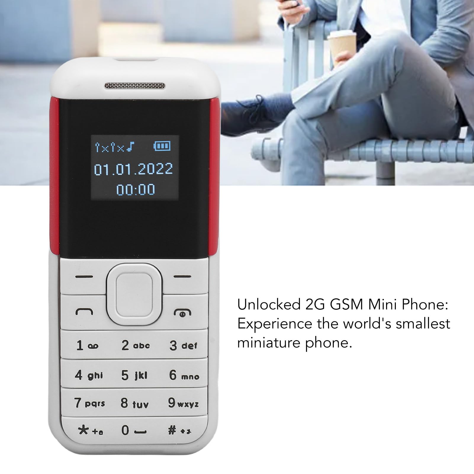 Mini Cellulare A601 Sbloccato – Dual SIM, Bluetooth, FM, Torcia – Telefono 2G Esterno